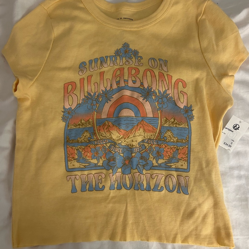 Billabong yellow sumer baby tee